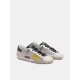 Super-Star in mesh with yellow suede star and black leather heel tab