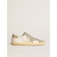 Men’s Super-Star in nappa with ice-gray suede star and black embroidery