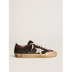 Super-Star Penstar in brown suede with a platinum star