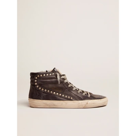 Men's Slide black with studs