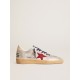 Ball Star in metallic suede with suede star and leather heel tab