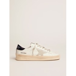 Men's Stardan with star in ice-gray suede and blu-navy heel tab