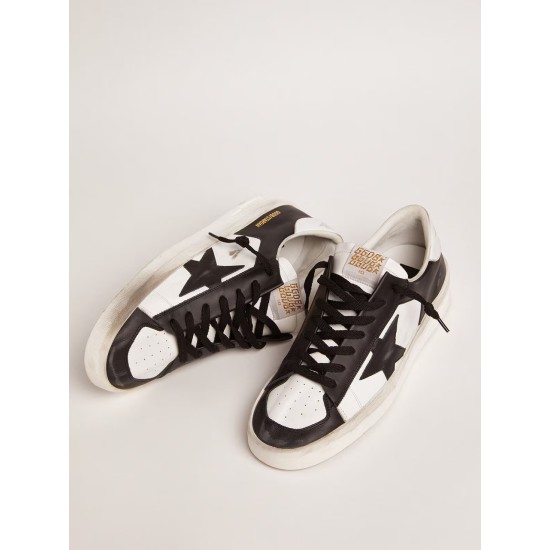 Men's Stardan in white and black leather