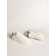Men's Purestar in leather with white star and blue lizard leather heel tab