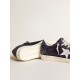 Ball Star LTD in blue suede and nylon with white star and blue heel tab