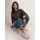 Women's Super-Star with gold sparkle foxing and metal stud lettering