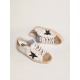 Women's Super-Star with black glitter star and pink heel tab