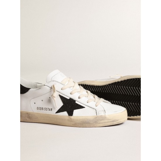 Women’s Super-Star with a black Swarovski crystal star and heel tab