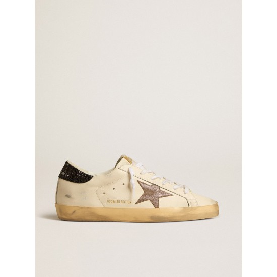 Super-Star LTD with laminated leather star and black glitter heel tab