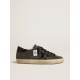 Women’s Super-Star in black Swarovski crystals with black suede star