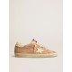 Super-Star in powder-pink suede with cream leather star