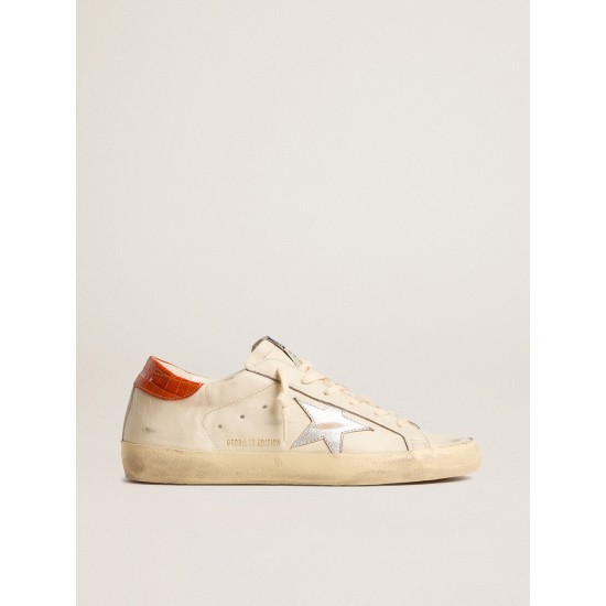 Super-Star LTD with silver leather star and croc-print leather heel tab