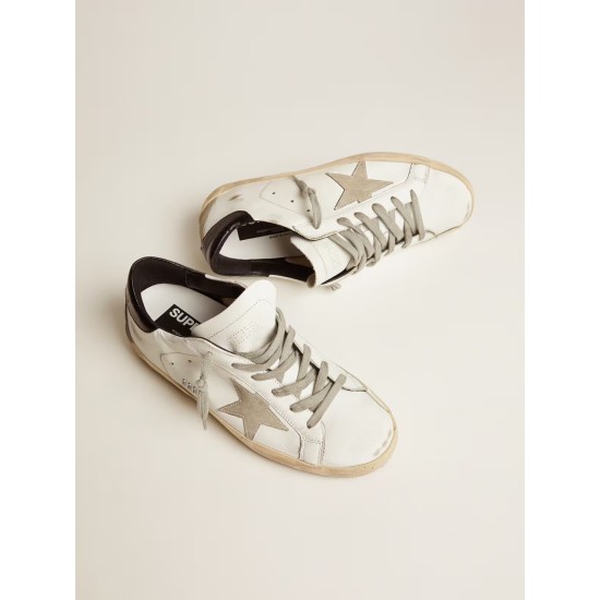 Super-Star with black heel tab and metal stud lettering