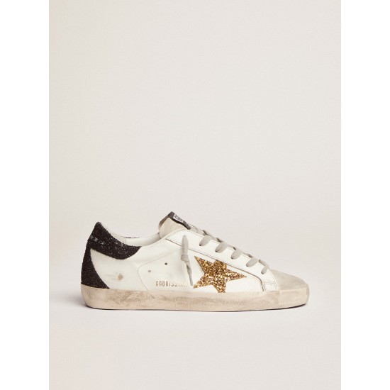 Super-Star LTD with gold star and black glitter heel tab