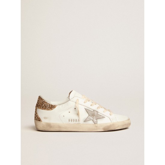 Super-Star with silver leather star and snake print