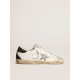Women's Super-Star with silver star and brown glitter heel tab