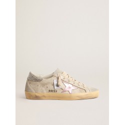 Super-Star LTD in ecru with Swarovski crystal heel tab