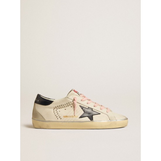 Women's Super-Star LTD with blue leather star and decorative studs