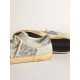 Women's Super-Star in silver glitter with ice-gray star and inserts