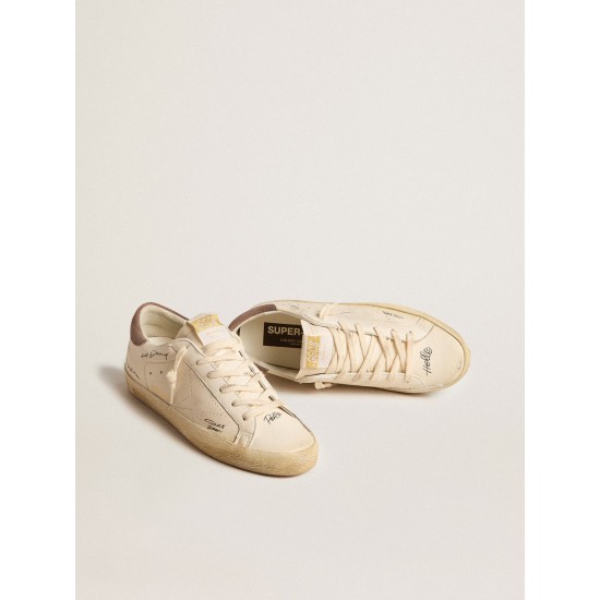 Women's Super-Star in nappa leather with perforated star and suede heel tab