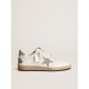White Ball Star with a Swarovski crystal star and heel tab