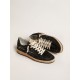 Ball Star in black mesh with black suede star