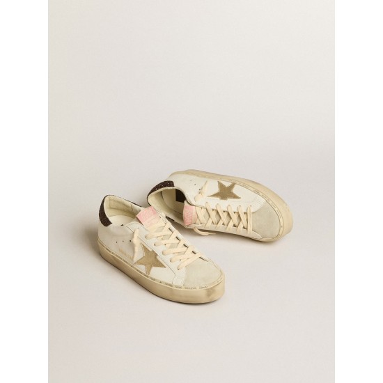 Hi Star with platinum metallic leather star and glitter heel tab