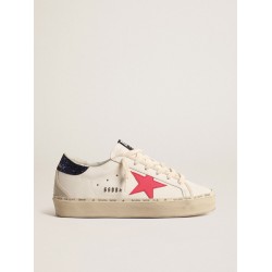 Hi Star with fuchsia leather star and blue glitter heel tab