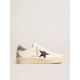 Women's Hi Star with blue glitter star and platinum glitter heel tab