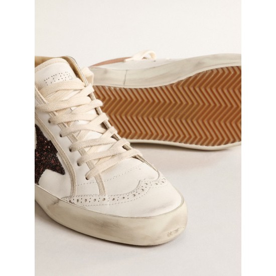 Mid Star LTD in nappa with glitter star and nude leather flash