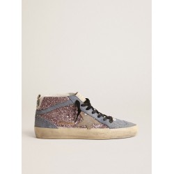 Mid Star LTD in lilac glitter with light blue suede inserts