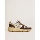 Running Sole LTD in nappa and brown suede with a Swarovski crystal star