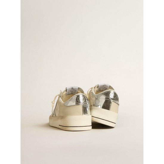 Stardan in nappa with silver mirror-effect star and heel tab