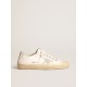 V-Star in nappa leather with ice-gray suede star and heel tab