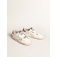 Old School with ice-gray suede star and glitter heel tab