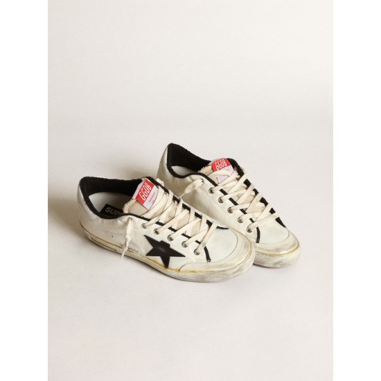Super-Star LTD in beige canvas with black star