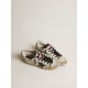 Women’s Super-Star LAB with floral print and black leather star