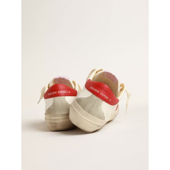 Women’s Super-Star LTD in nappa with red star and heel tab
