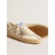 Women’s Super-Star LAB in nylon with dove-gray star and ice-gray suede inserts