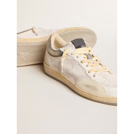 Women’s Ball Star Pro in optical white leather with rubber inserts