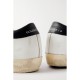 Super-Star distressed leather and suede sneakers