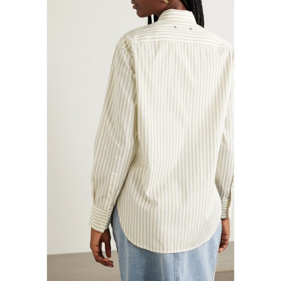 Striped cotton-poplin shirt