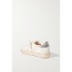 Soul-Star distressed glittered leather sneakers