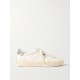 Soul-Star distressed glittered leather sneakers