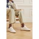 Ball Star shearling-lined embellished distressed leather sneakers