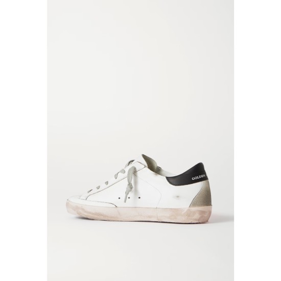 Superstar distressed leather sneakers