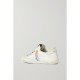Superstar perforated distressed leather sneakers